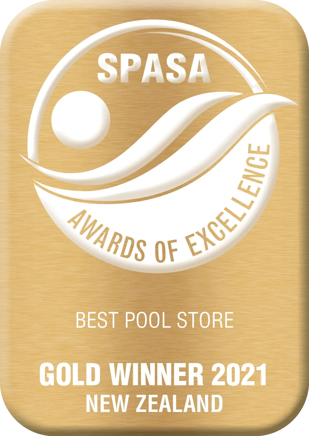 Award 2021 - Best Pool Store Best Pool Store - Gold Award NZ 2021