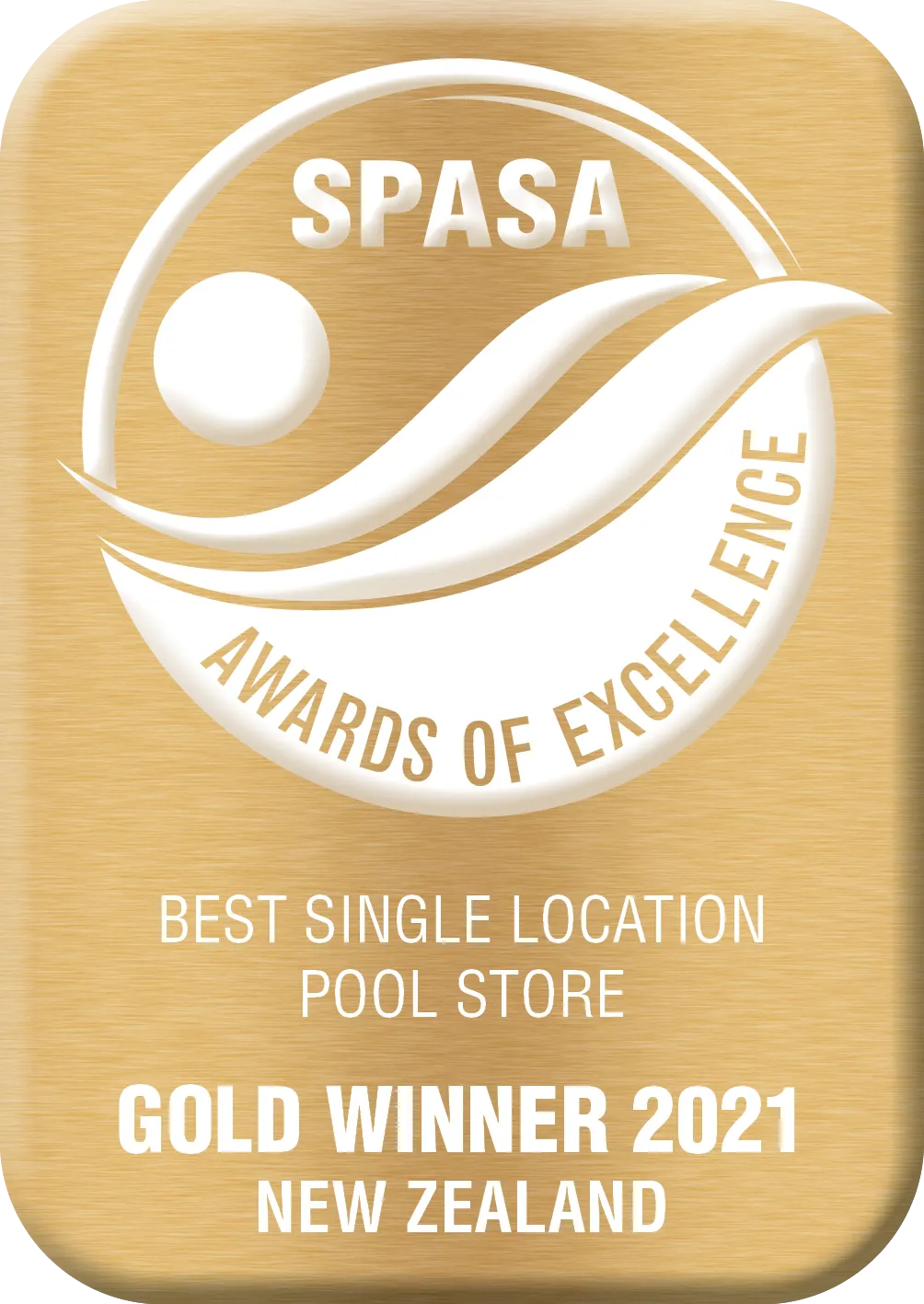 Award 2021 - Single Location Pool Store Single Location Pool Store - Gold Award NZ 2021