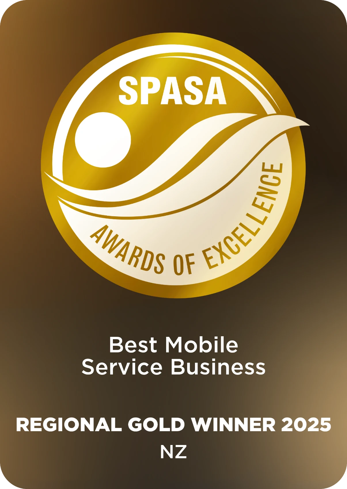 SPASA 2025 Gold Award - Best Mobile Service Business SPASA 2025 Gold Award - Best Mobile Service Business