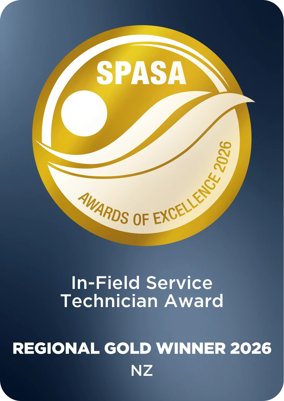 SPASA 2026 Gold Award - In-Field Service Technician