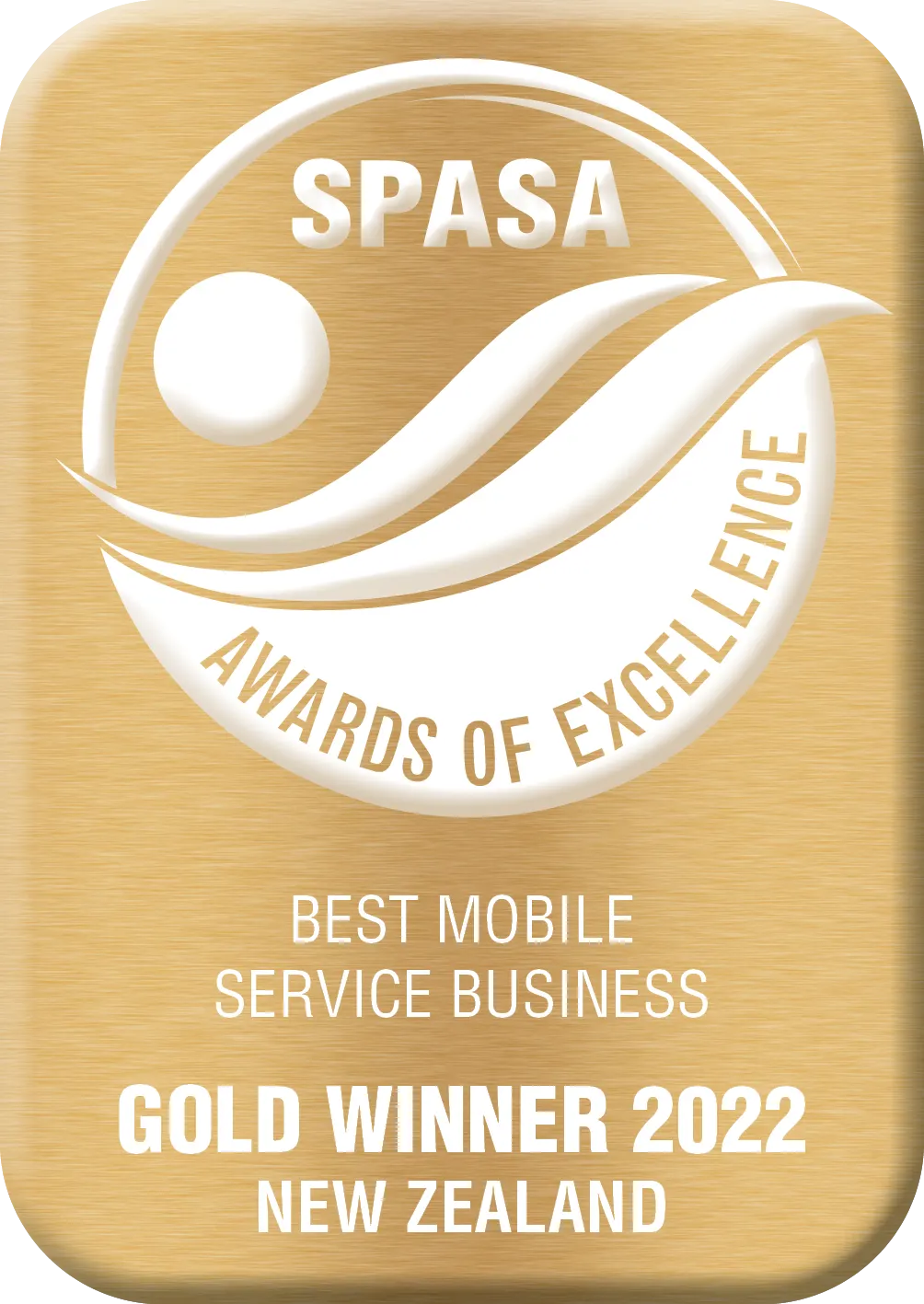 SPASA 2022 Gold Award - Best Mobile Service Business