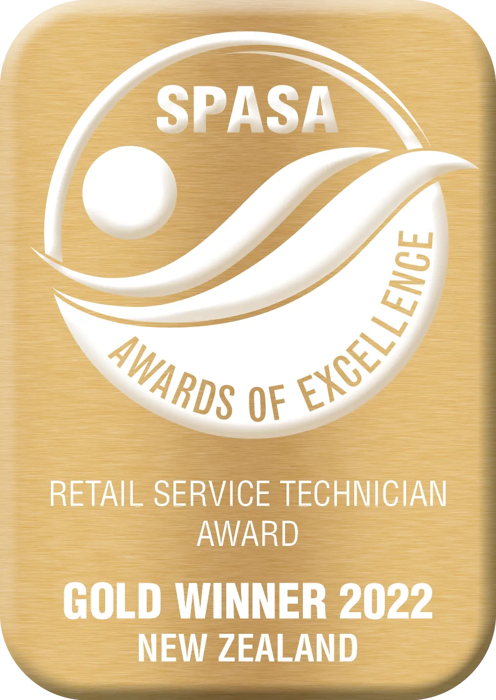 SPASA 2022 Gold Award - Retail Service Technician SPASA 2022 Gold Award - Retail Service Technician